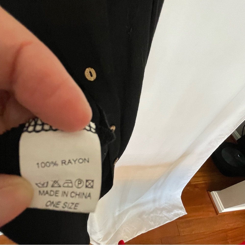 Black Button-Down coverup - Picture 4 of 4